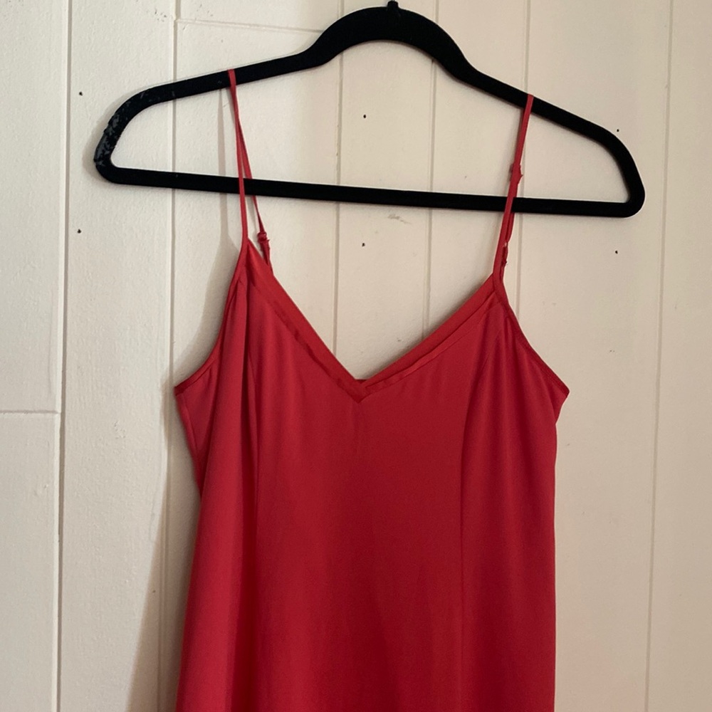 White House Black Market red slip maxi dress